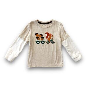 Gymboree | Squirrel Appliqué Long Sleeve Tee (3T) 🐿️